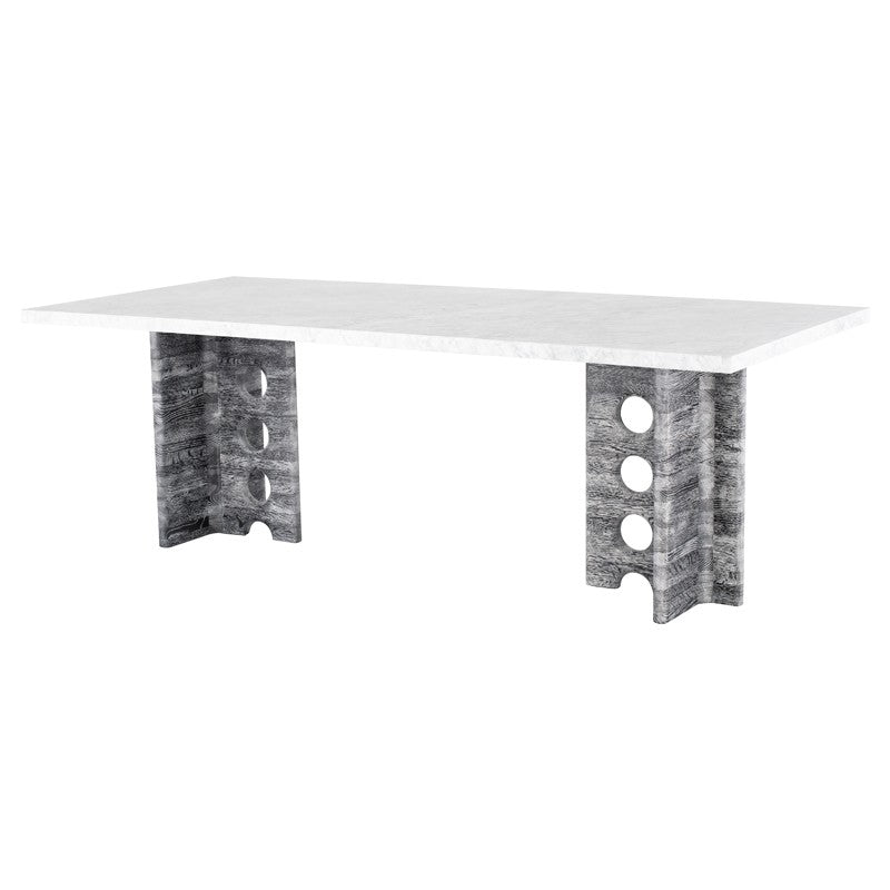 Foundary Dining Table - White DINING TABLE District Eight     Four Hands, Burke Decor, Mid Century Modern Furniture, Old Bones Furniture Company, Old Bones Co, Modern Mid Century, Designer Furniture, https://www.oldbonesco.com/