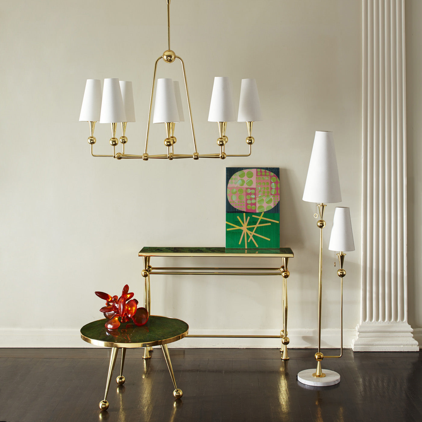 Caracas Floor Lamp LIGHTING Jonathan Adler     Four Hands, Burke Decor, Mid Century Modern Furniture, Old Bones Furniture Company, Old Bones Co, Modern Mid Century, Designer Furniture, https://www.oldbonesco.com/