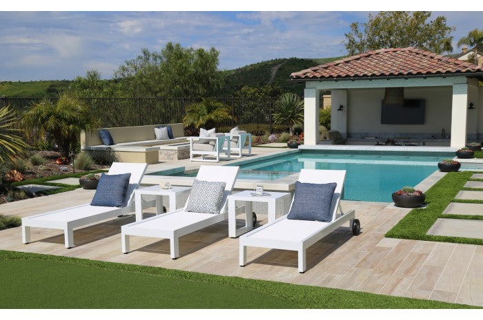 Newport Sling Chaise Outdoor Sunset West     Four Hands, Burke Decor, Mid Century Modern Furniture, Old Bones Furniture Company, Old Bones Co, Modern Mid Century, Designer Furniture, https://www.oldbonesco.com/