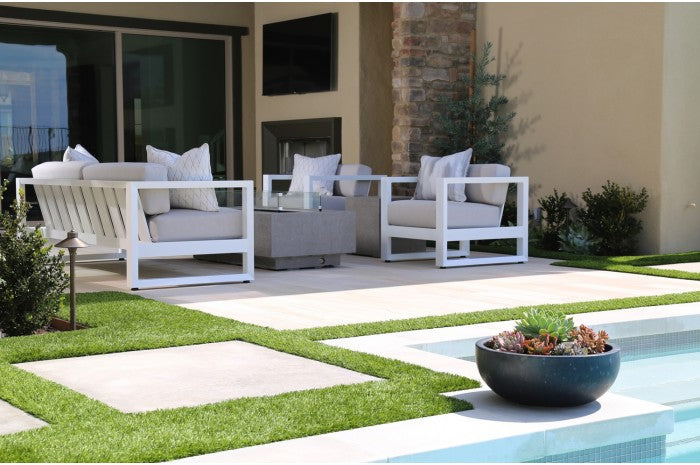 Newport Loveseat Outdoor Sunset West     Four Hands, Burke Decor, Mid Century Modern Furniture, Old Bones Furniture Company, Old Bones Co, Modern Mid Century, Designer Furniture, https://www.oldbonesco.com/