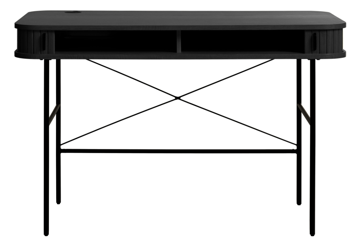 Nola Desk Black Oak Desk Unique Furniture     Four Hands, Mid Century Modern Furniture, Old Bones Furniture Company, Old Bones Co, Modern Mid Century, Designer Furniture, https://www.oldbonesco.com/