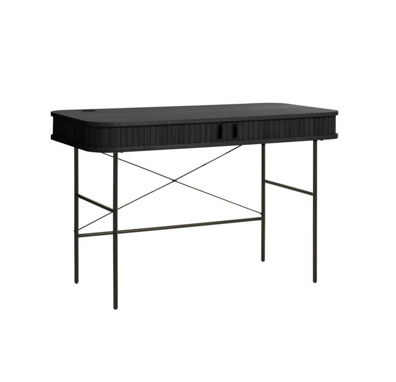 Nola Desk Black Oak Desk Unique Furniture     Four Hands, Mid Century Modern Furniture, Old Bones Furniture Company, Old Bones Co, Modern Mid Century, Designer Furniture, https://www.oldbonesco.com/