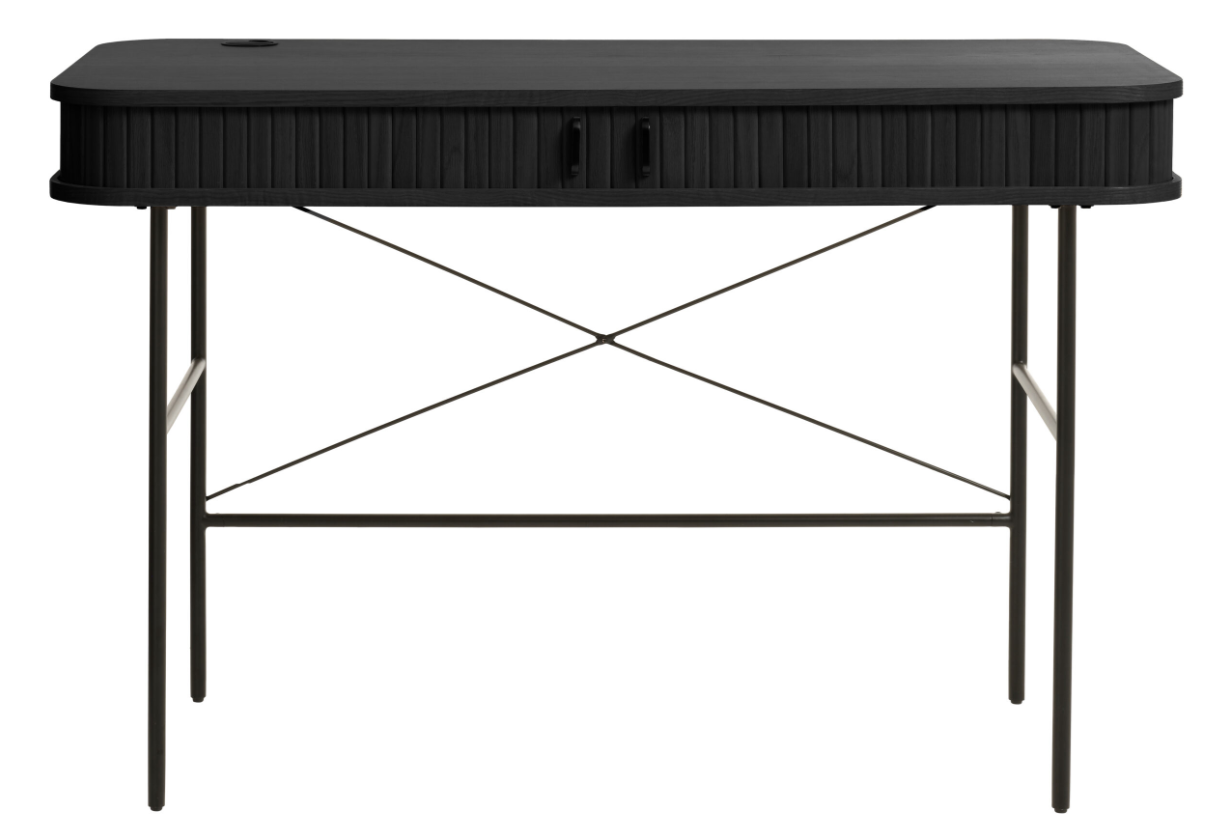Nola Desk Black Oak Desk Unique Furniture     Four Hands, Mid Century Modern Furniture, Old Bones Furniture Company, Old Bones Co, Modern Mid Century, Designer Furniture, https://www.oldbonesco.com/