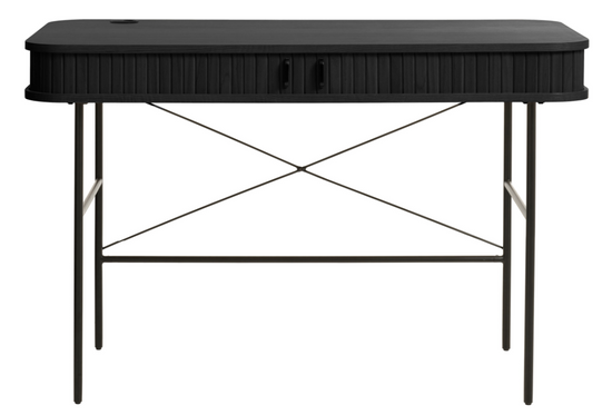 Nola Desk Black Oak Desk Unique Furniture     Four Hands, Mid Century Modern Furniture, Old Bones Furniture Company, Old Bones Co, Modern Mid Century, Designer Furniture, https://www.oldbonesco.com/