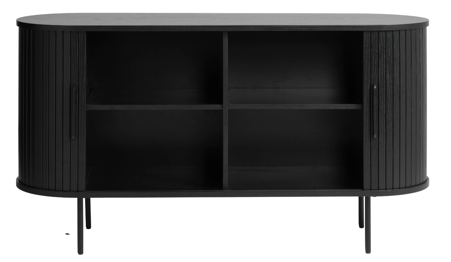 Nola Sideboard 55″ Black Oak Sideboard Unique Furniture     Four Hands, Mid Century Modern Furniture, Old Bones Furniture Company, Old Bones Co, Modern Mid Century, Designer Furniture, https://www.oldbonesco.com/