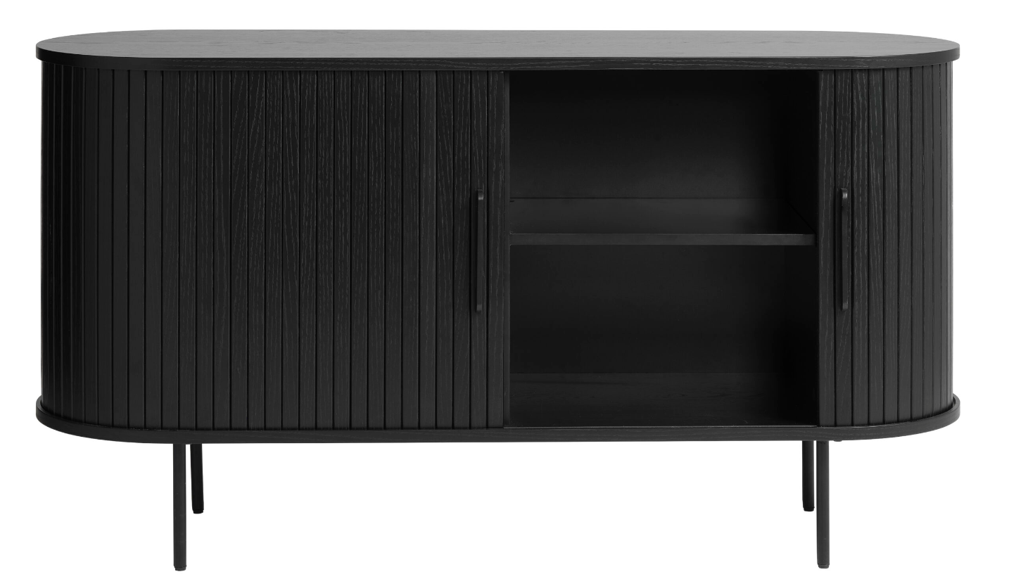 Nola Sideboard 55″ Black Oak Sideboard Unique Furniture     Four Hands, Mid Century Modern Furniture, Old Bones Furniture Company, Old Bones Co, Modern Mid Century, Designer Furniture, https://www.oldbonesco.com/
