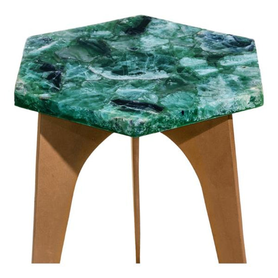 Load image into Gallery viewer, Green Fluorite Accent Table Accent Tables Moe&amp;#39;s     Four Hands, Burke Decor, Mid Century Modern Furniture, Old Bones Furniture Company, Old Bones Co, Modern Mid Century, Designer Furniture, https://www.oldbonesco.com/
