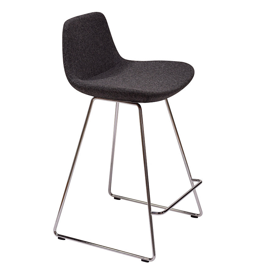 Pera Stool Bar HT 29" Dark GreyBar Stool Nuans  Bar HT 29" Dark Grey   Four Hands, Burke Decor, Mid Century Modern Furniture, Old Bones Furniture Company, Old Bones Co, Modern Mid Century, Designer Furniture, https://www.oldbonesco.com/