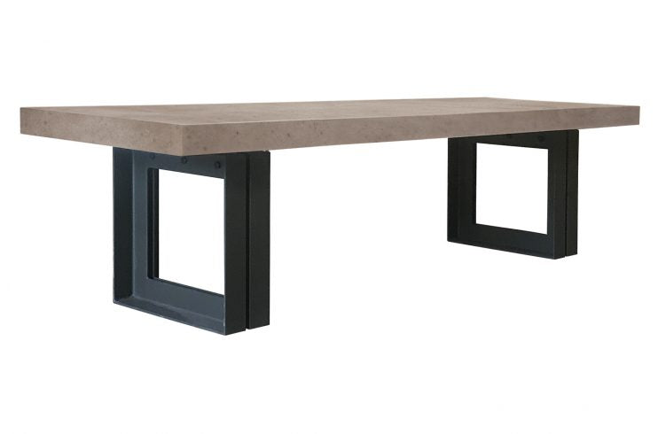 Perpetual Steel Senza Table 87" - Slate Gray Slate GreyOutdoor Seasonal Living  Slate Grey   Four Hands, Burke Decor, Mid Century Modern Furniture, Old Bones Furniture Company, Old Bones Co, Modern Mid Century, Designer Furniture, https://www.oldbonesco.com/
