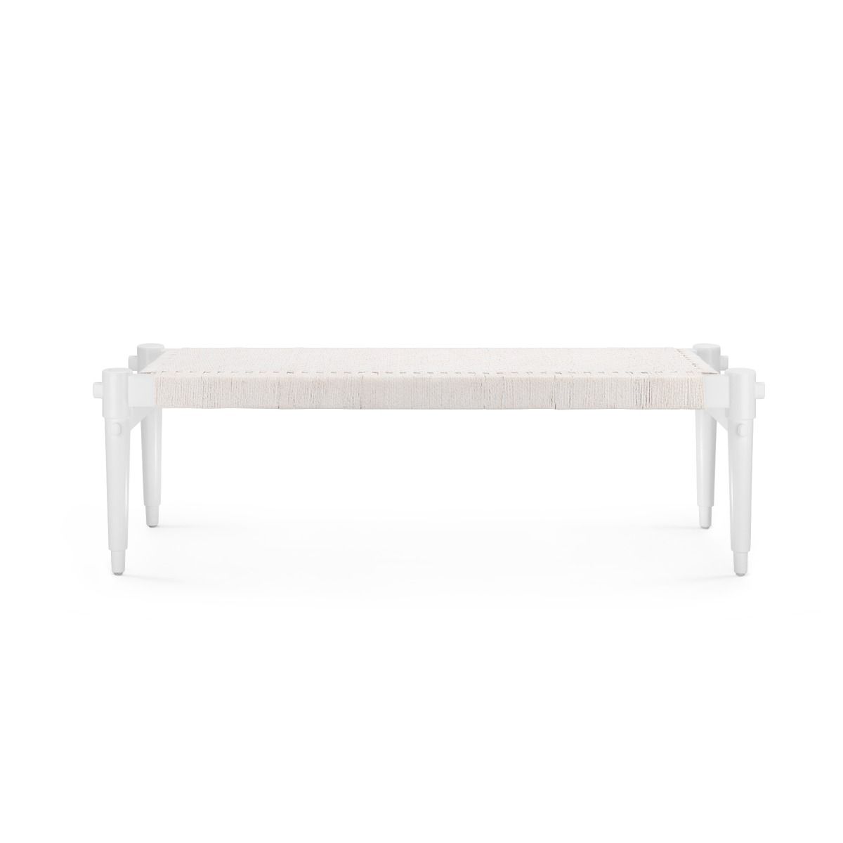Rope Bench, White Benches Bungalow 5     Four Hands, Burke Decor, Mid Century Modern Furniture, Old Bones Furniture Company, Old Bones Co, Modern Mid Century, Designer Furniture, https://www.oldbonesco.com/