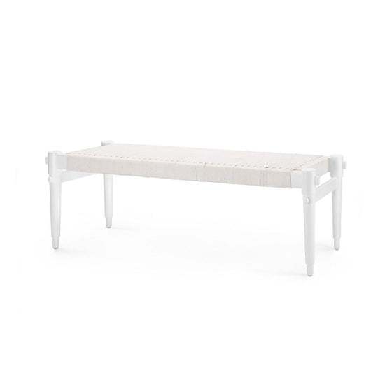 Rope Bench, White Benches Bungalow 5     Four Hands, Burke Decor, Mid Century Modern Furniture, Old Bones Furniture Company, Old Bones Co, Modern Mid Century, Designer Furniture, https://www.oldbonesco.com/