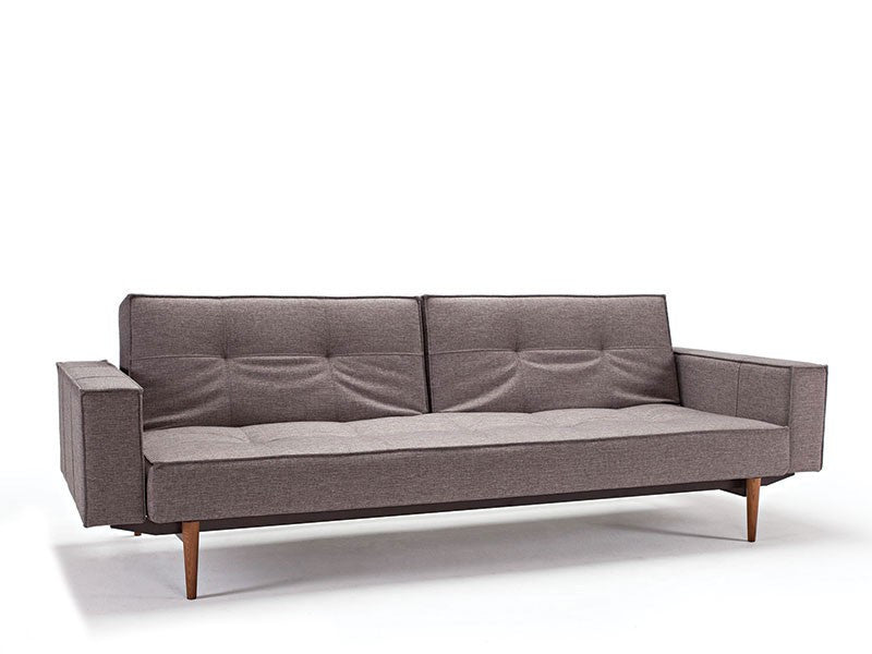 Split Back Sofa w/ Arms, Dark Wood Sofa INNOVATION     Four Hands, Burke Decor, Mid Century Modern Furniture, Old Bones Furniture Company, Old Bones Co, Modern Mid Century, Designer Furniture, https://www.oldbonesco.com/