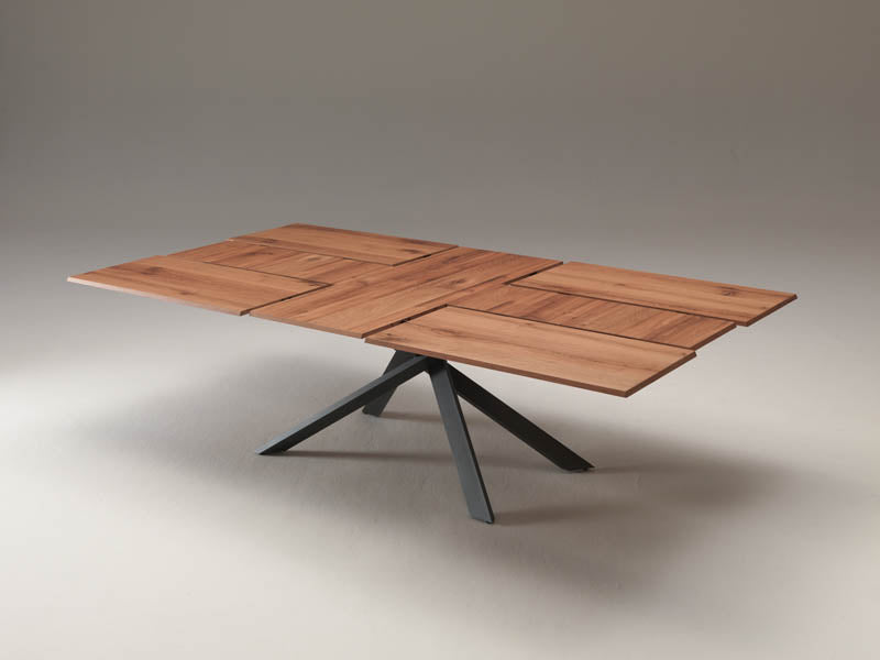 Load image into Gallery viewer, Ozzio 4x4 Extendable Table 100 x 200 Dining Table ozzio Italia     Four Hands, Burke Decor, Mid Century Modern Furniture, Old Bones Furniture Company, Old Bones Co, Modern Mid Century, Designer Furniture, https://www.oldbonesco.com/
