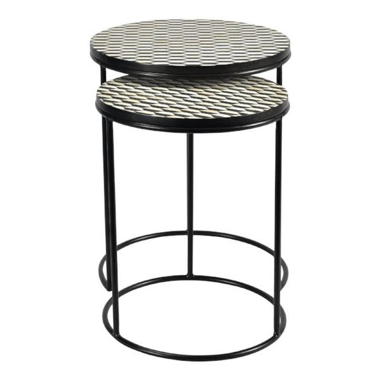 Optic Nesting Tables Set Of Two Accent Tables Moe's     Four Hands, Burke Decor, Mid Century Modern Furniture, Old Bones Furniture Company, Old Bones Co, Modern Mid Century, Designer Furniture, https://www.oldbonesco.com/